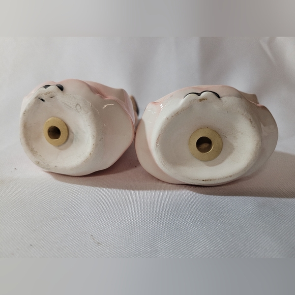 Praying Girl Sakt & Pepper Shakers- Pink and White 1950's (108) - Picture 3 of 3